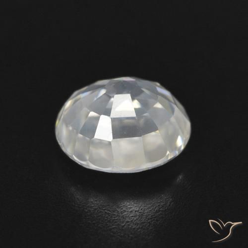 Circón Blanco cálido natural de 2.05 ct, Redondo, VVS
