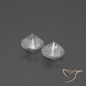 Gemas de Circón Blanco natural de 1.79 ct, Redondo, VVS-VS