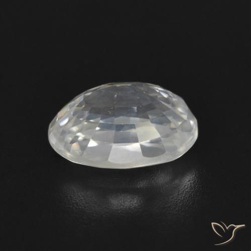 Circón Blanco cálido natural de 2.72 ct, Ovalada, VVS