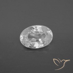 2.26ct Natural Blanco Circón, Ovalada, VVS-VS