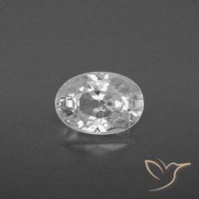 2.74ct Natural Blanco Circón, Ovalada, VVS