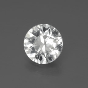 Circón blanco natural de 2,21 ct, corte redondo, VS