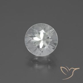 2.42ct Natural Blanco Circón, Redondo, VVS-VS