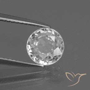 Circón Blanco natural de 2.59 ct, Redondo, VVS-VS