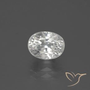 3.24ct Natural Blanco cálido Circón, Ovalada, VVS