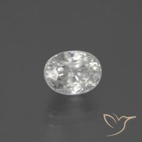 Circón Blanco cálido natural de 3.24 ct, Ovalada, VVS