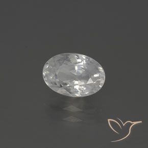 2.22ct Natural Blanco cálido Circón, Ovalada, VVS