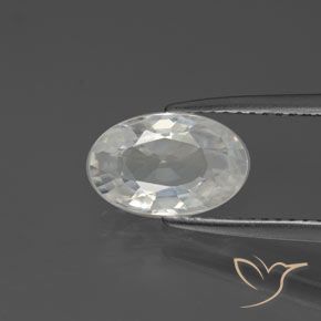 2.36ct Natural Blanco cálido Circón, Ovalada, VVS