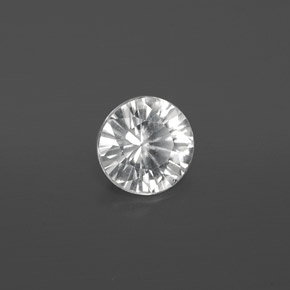 Circón blanco natural de 0,77 ct, corte redondo, VS