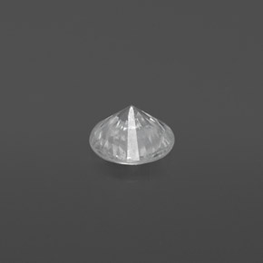 Circón blanco natural de 0,77 ct, corte redondo, VS