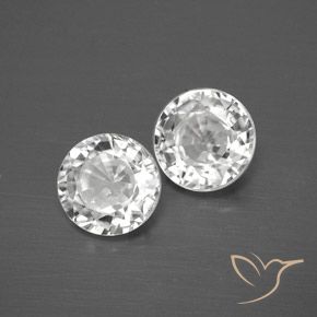 Gemas de Circón Blanco natural de 3.59 ct, Redondo, VVS-VS