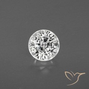 2.65ct Natural Blanco cálido Circón, Redondo, VS