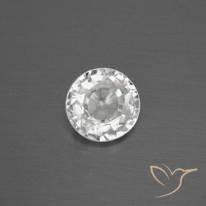 Circón Blanco natural de 1.79 ct, Redondo, VVS