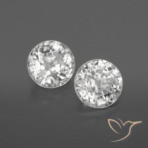 Gemas de Circón Blanco cálido natural de 3.59 ct, Redondo, VVS