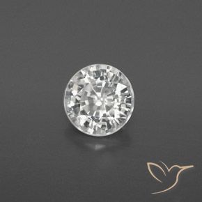 Circón Blanco cálido natural de 1.88 ct, Redondo, VVS