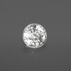 Circón blanco natural de 1,82 ct, corte redondo, VVS