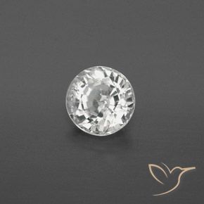 Circón Blanco cálido natural de 1.65 ct, Redondo, VVS