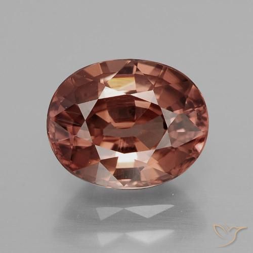 3.05ct Natural Rojo oscuro Circón, Ovalada, VS