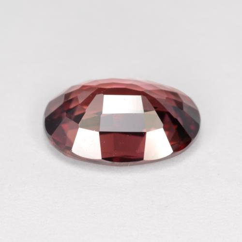 Circón rojo natural de 3,46 ct, corte óvalo, VVS