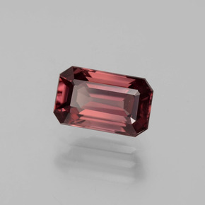 Circón rosa natural de 3,13 ct, corte esmeralda, VVS