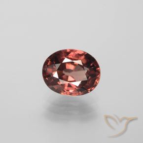 3.44ct Natural Rojo oscuro medio Circón, Ovalada, VVS-VS
