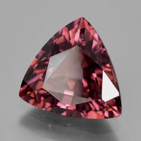 Circón rosa natural de 3,29 ct, trillón, VS