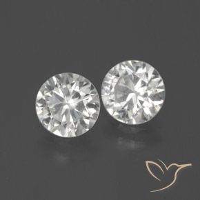 Gemas de Circón Blanco natural de 2.56 ct, Redondo, VS