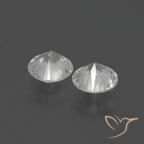 Gemas de Circón Blanco natural de 2.56 ct, Redondo, VS