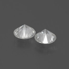 Gemas de Circón Blanco natural de 2.56 ct, Corte Redondo, VVS-VS