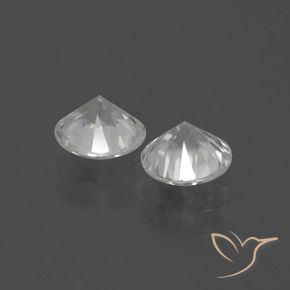 Gemas de Circón Blanco natural de 3.13 ct, Redondo, VVS-VS