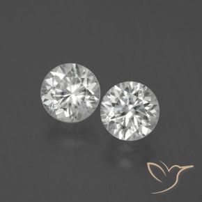 2.59ctw Natural Blanco Circón, Redondo, VVS-VS