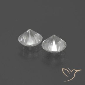 Gemas de Circón Blanco natural de 2.59 ct, Redondo, VVS-VS