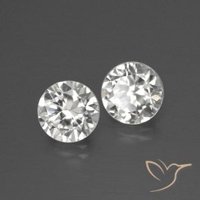 Gemas de Circón Blanco natural de 2.64 ct, Redondo, VVS-VS