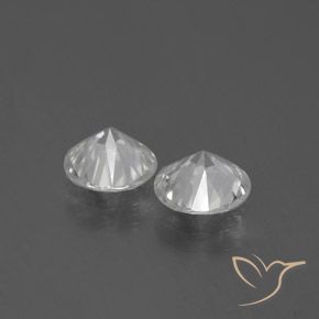 Gemas de Circón Blanco natural de 2.49 ct, Redondo, VVS-VS