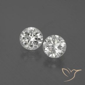 2.83ctw Natural Blanco Circón, Redondo, VVS-VS