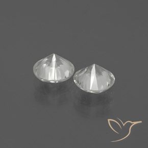 Gemas de Circón Blanco natural de 2.83 ct, Redondo, VVS-VS