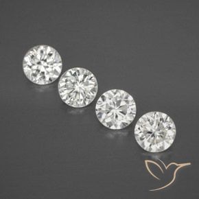 Gemas de Circón Blanco natural de 4.63 ct, Redondo, VVS-VS