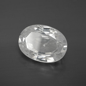 Circón blanco natural de 10,67 ct, corte óvalo, VVS-VS