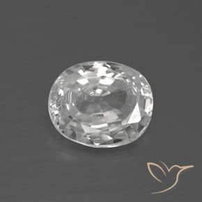 2.92ct Natural Blanco Circón, Ovalada, VVS