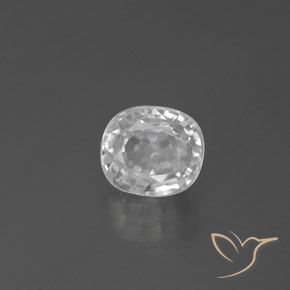 3.29ct Natural Blanco Circón, Forma Cojín, VS