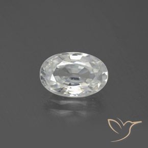 2.64ct Natural Blanco cálido Circón, Ovalada, VVS