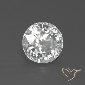 Circón Blanco natural de 2.53 ct, Redondo, VVS-VS