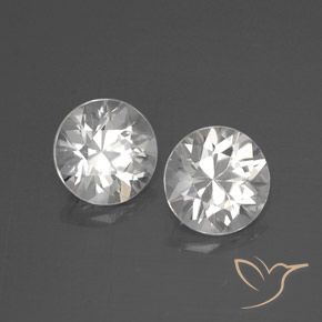 Gemas de Circón Blanco natural de 4.12 ct, Redondo, VVS-VS
