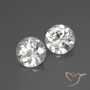 Gemas de Circón Blanco natural de 4.19 ct, Redondo, VVS-VS