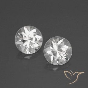 Gemas de Circón Blanco natural de 4.02 ct, Redondo, VVS-VS