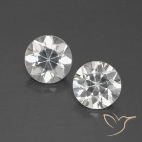 4.83ctw Natural Blanco Circón, Redondo, VVS-VS