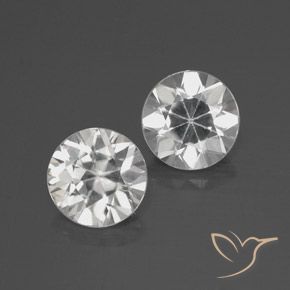 Gemas de Circón Blanco natural de 4.83 ct, Redondo, VVS-VS