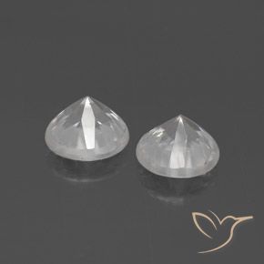 Gemas de Circón Blanco natural de 4.83 ct, Redondo, VVS-VS