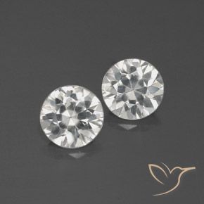 3.51ctw Natural Blanco Circón, Redondo, VVS-VS
