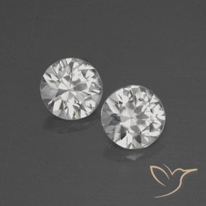 Gemas de Circón Blanco natural de 3.51 ct, Redondo, VVS-VS